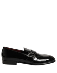 Dolce & Gabbana Black Patent Leather Men Loafers Shoes