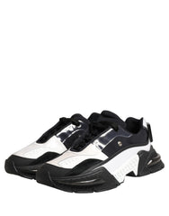 Dolce & Gabbana White Black Logo Airmaster Men Sneakers Shoes