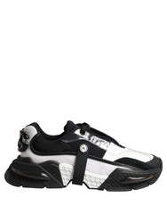 Dolce & Gabbana White Black Logo Airmaster Men Sneakers Shoes