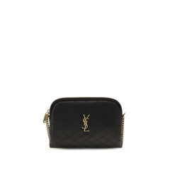 Saint Laurent Black Calf Leather Bos Taurus Shoulder Bag