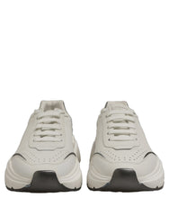 Dolce & Gabbana White Silver Daymaster Low Top Sneakers Shoes