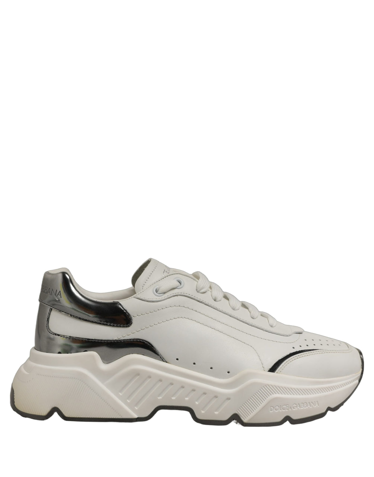 Dolce & Gabbana ]White Silver Daymaster Men Sneakers Shoes