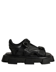 Dolce & Gabbana Black Logo Detailed Men Chunky Sandals Shoes