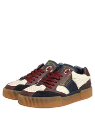 Dolce & Gabbana Multicolor Leather MIAMI Sneakers Men Shoes