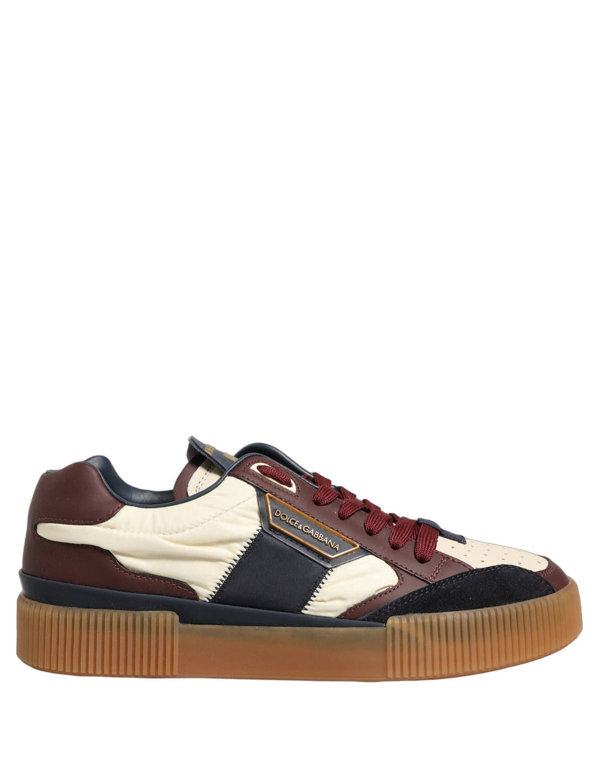 Dolce & Gabbana Multicolor Leather MIAMI Sneakers Men Shoes