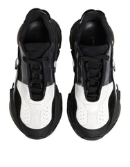 Dolce & Gabbana White Black Logo Airmaster Men Sneakers Shoes