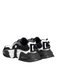 Dolce & Gabbana White Black Logo Airmaster Men Sneakers Shoes