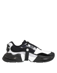 Dolce & Gabbana White Black Logo Airmaster Men Sneakers Shoes