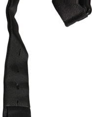 Dolce & Gabbana Men Black 100% Silk Adjustable Neck Papillon Bow Tie