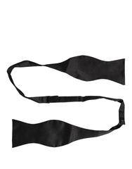 Dolce & Gabbana Men Black 100% Silk Adjustable Neck Papillon Bow Tie