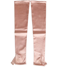 Dolce & Gabbana Pink Satin Long Opera Fingerless Gloves