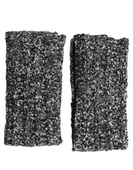 Dolce & Gabbana Sleeves Black Wool Blend Knitted Warmer Arm