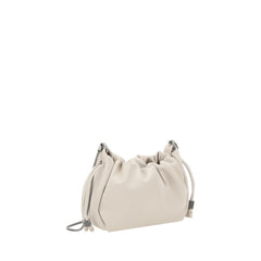 Brunello Cucinelli Beige Calf Leather Bos Taurus Shoulder Bag
