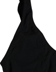 Dolce & Gabbana Black Cutout Logo One Piece Swimsuit Swimwear