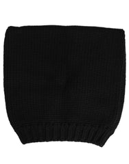 Dolce & Gabbana Black Cashmere Knitted Ribbed Cuff Beanie Hat