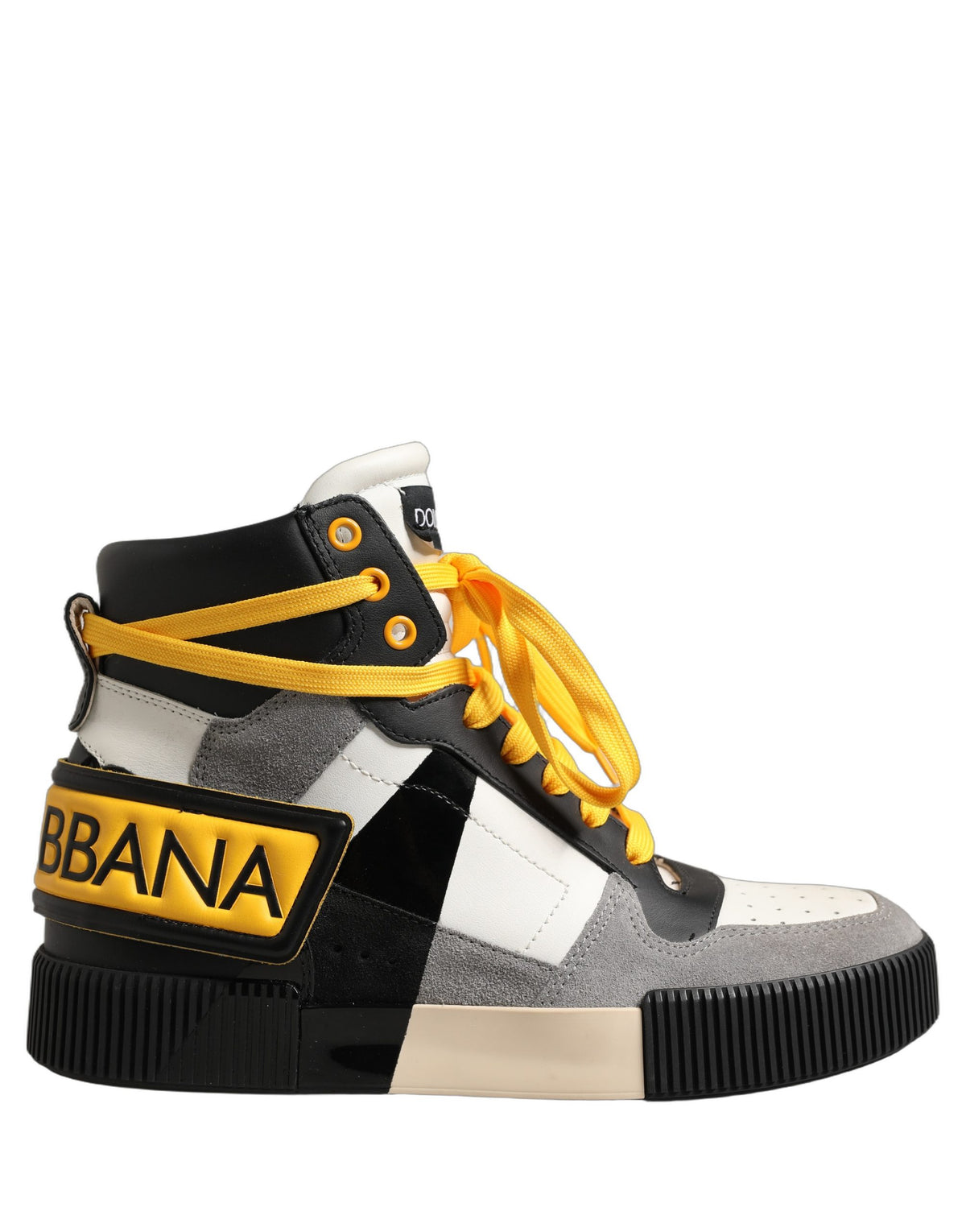 Dolce & Gabbana Multicolor Leather High Top Men Sneakers Shoes