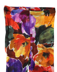 Dolce & Gabbana Multicolor Floral Nylon Tights Stockings Socks