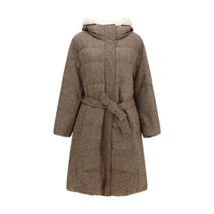 Brunello Cucinelli Brown Wool Oves Aries Coat