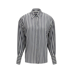 Brunello Cucinelli Multicolor Silk Pattern Shirt