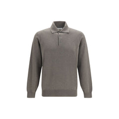 Brunello Cucinelli Brown Cashmere Polo Shirt