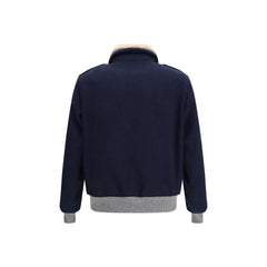 Brunello Cucinelli Blue Cashmere Full-Length Jacket