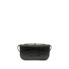 Tom Ford Black Calf Leather Bos Taurus Shoulder Bag