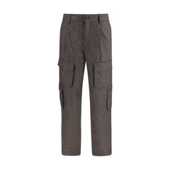 Brunello Cucinelli Brown Wool Oves Aries Cargo Pants