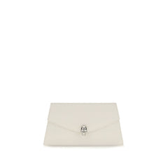 Alexander McQueen White Calf Leather Bos Taurus Shoulder Bag