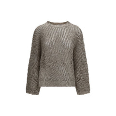 Brunello Cucinelli Beige Silk Sweatshirt