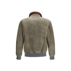 Brunello Cucinelli Bicolor Cashmere Bomber