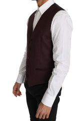 Dolce & Gabbana Purple Wool Waistcoat