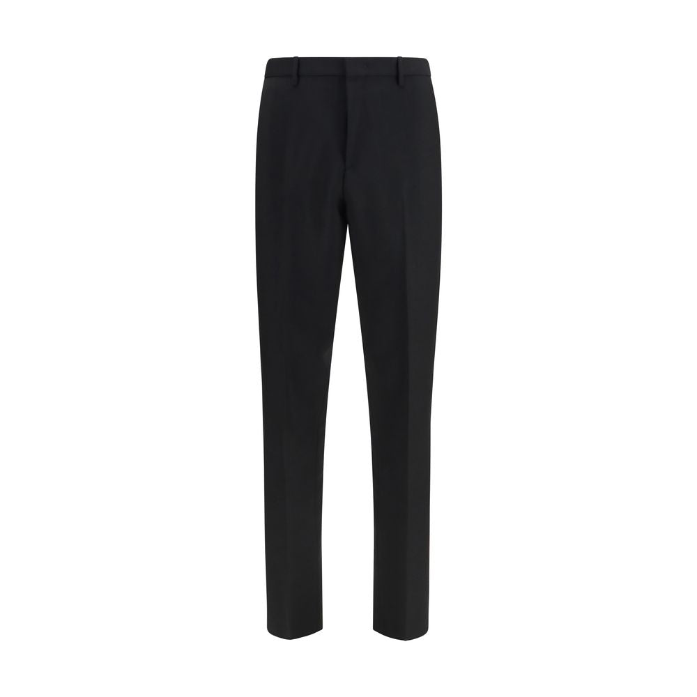 Fendi Black Mohair Dress Pants