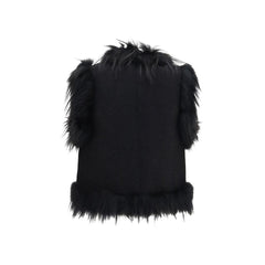 Fendi Black Wool Oves Aries Sleeveless Jacket