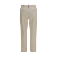 Brunello Cucinelli Beige Cotton Dress Pants