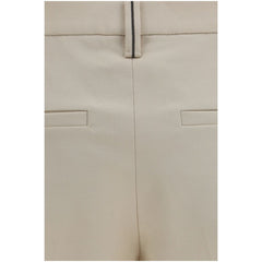 Brunello Cucinelli Beige Cotton Dress Pants