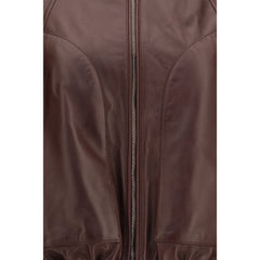 Brunello Cucinelli Bordeaux Lamb Ovis Aries Leather Jacket