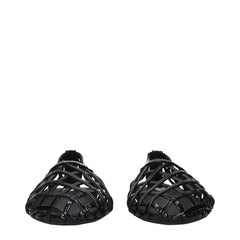 Alaïa Black Leather Ballet Flats