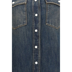 Fendi Blue Cotton Casual Dress