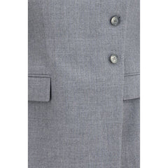 Alexander McQueen Gray Wool Oves Aries Full-Length Jacket