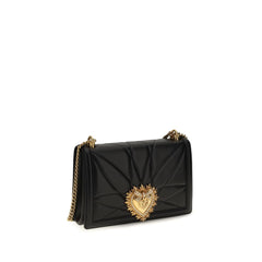 Dolce & Gabbana Black Lamb Ovis Aries Shoulder Bag
