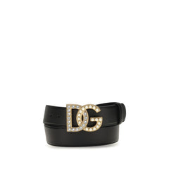 Dolce & Gabbana Black Calf Leather Bos Taurus Regular Belt