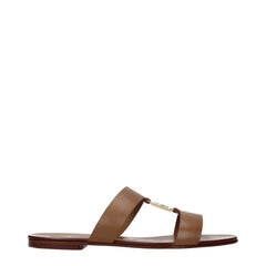 Dolce & Gabbana Brown Leather Slippers