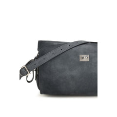 Balenciaga Blue Suede Leather Shoulder Bag