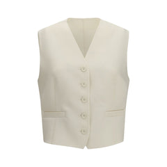 Fendi Beige Wool Oves Aries Waistcoat