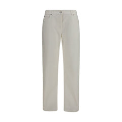 The Row White Cotton Straight-Leg Jeans