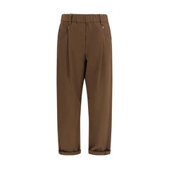 Brunello Cucinelli Brown Cotton Casual Pants