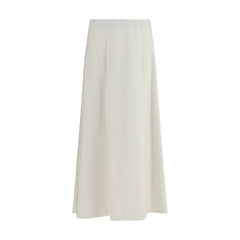 Brunello Cucinelli Beige Wool Oves Aries Midi Skirt