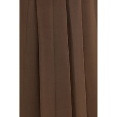 Brunello Cucinelli Brown Silk Midi Skirt