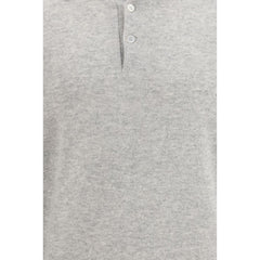 Brunello Cucinelli Gray Cashmere Polo Shirt