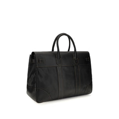Brunello Cucinelli Black Calf Leather Bos Taurus Luggage And Travel